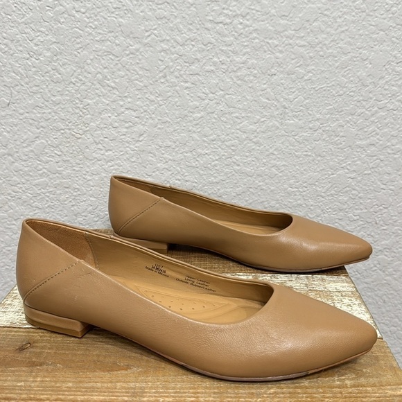 Nisolo Fina Almond Leather Pointed Toe Flat Size 10 - Picture 4 of 10